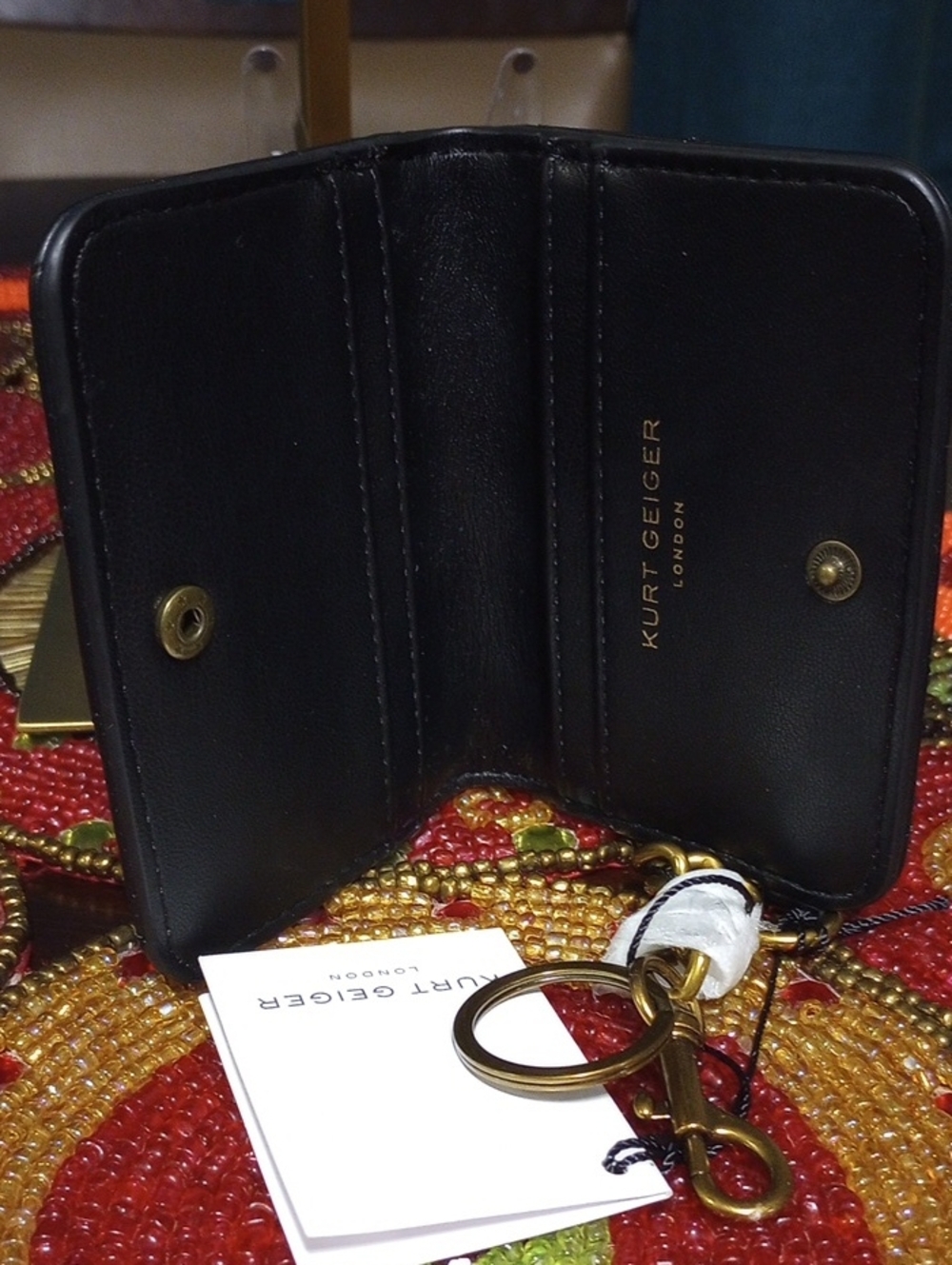 Kurt Geiger Boston Card Charm Keychain - Picture 12 of 16